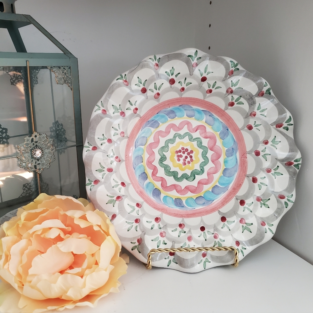 Mackenzie Childs Vintage Ruffle Plate